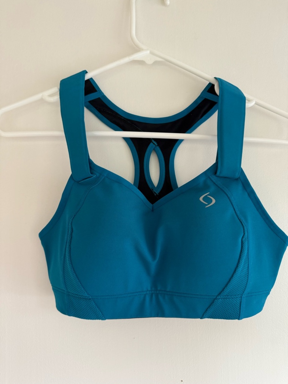 Moving Comfort Juno Sports Bra High Impact Blue Teal 32C Adjustable straps